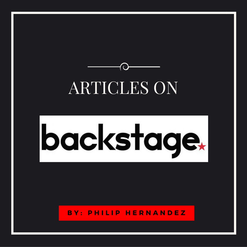 articles from backstage by Philip Hernandez